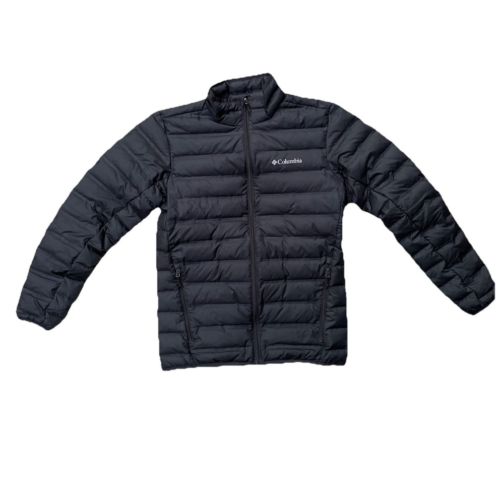 Columbia Lake 22 Down Puffer Jacket Men's Small Black 650 Fill Lightweight